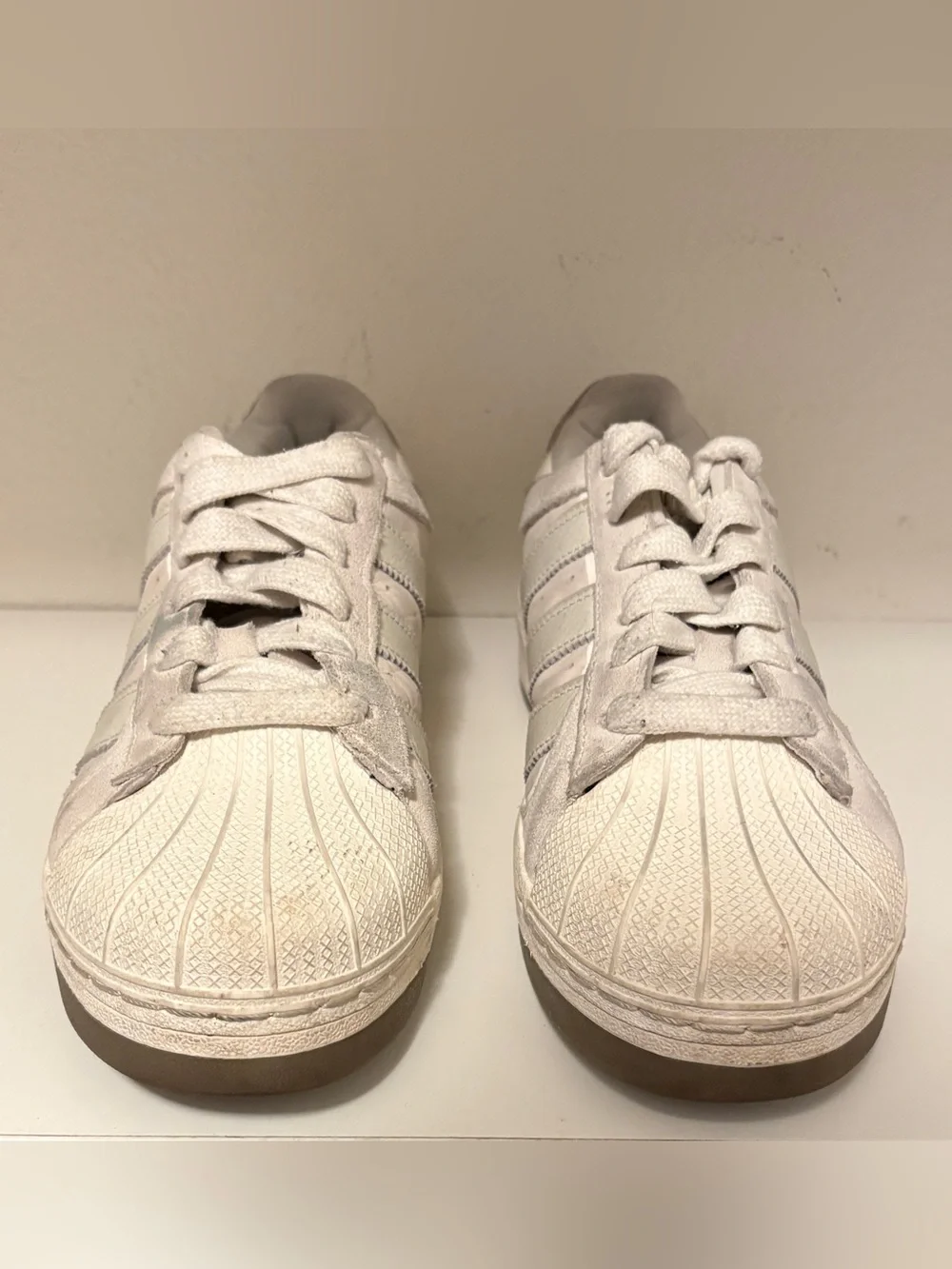 Adidas Women's Superstar XLG Essence in White Tint Chunky Platform Sneaker 7.5